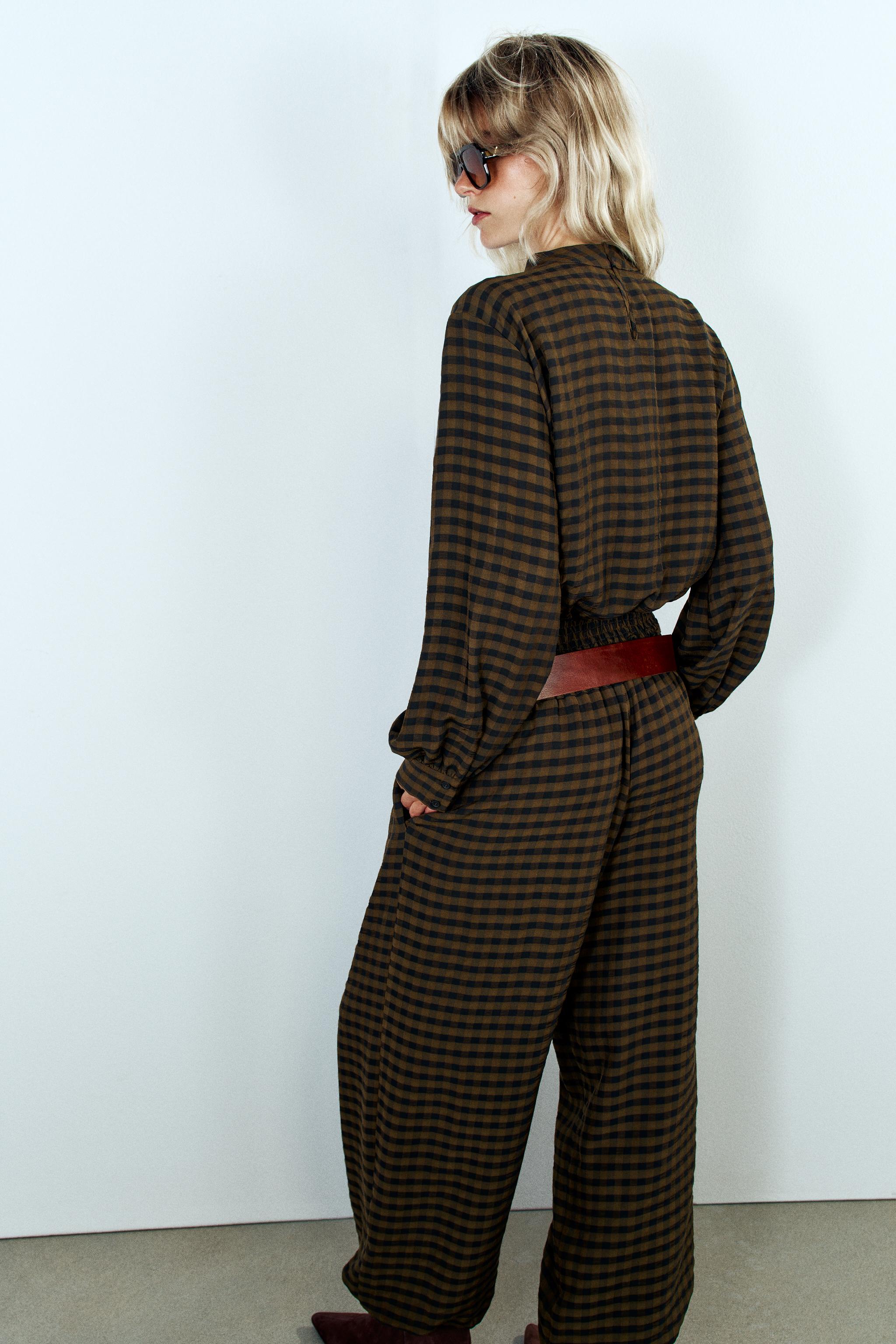 BLOUSE À CARREAUX
